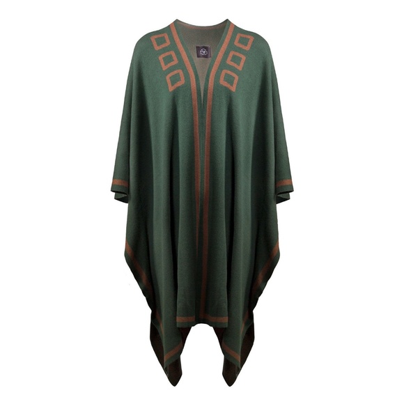 Legend of Zelda - Hyrule Mantle Green Knit Poncho - Picture 1 of 5